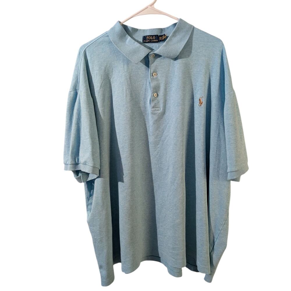 Polo Ralph Lauren Shirt Mens 3XB Short Sleeve Light Blue